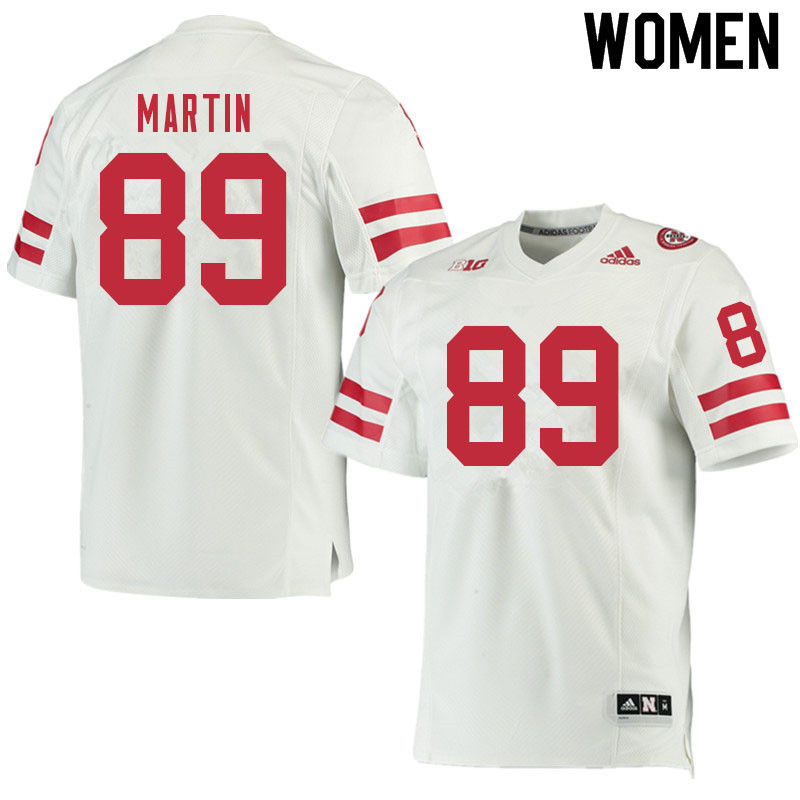 Women #89 Oliver Martin Nebraska Cornhuskers College Football Jerseys Sale-White